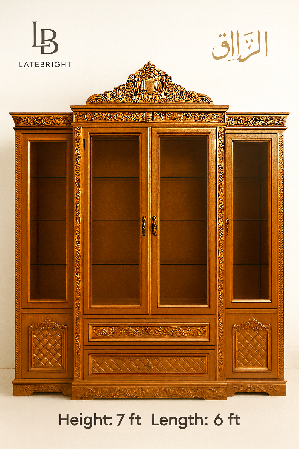 Premium Wooden Wall Cabinet – Chittagong Segun (Teak Wood)