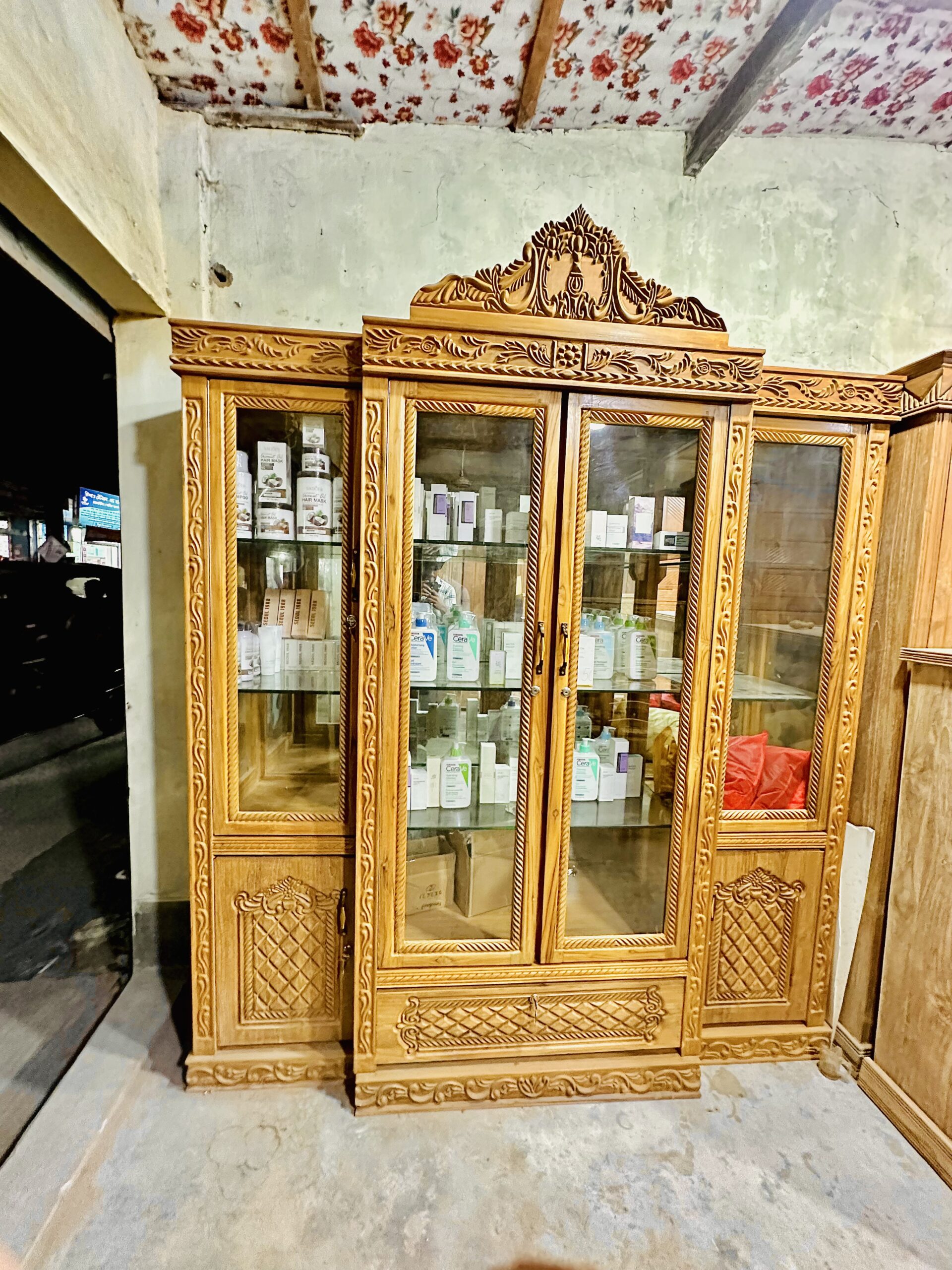 Premium Wooden Wall Cabinet – Chittagong Segun (Teak Wood) - Image 6