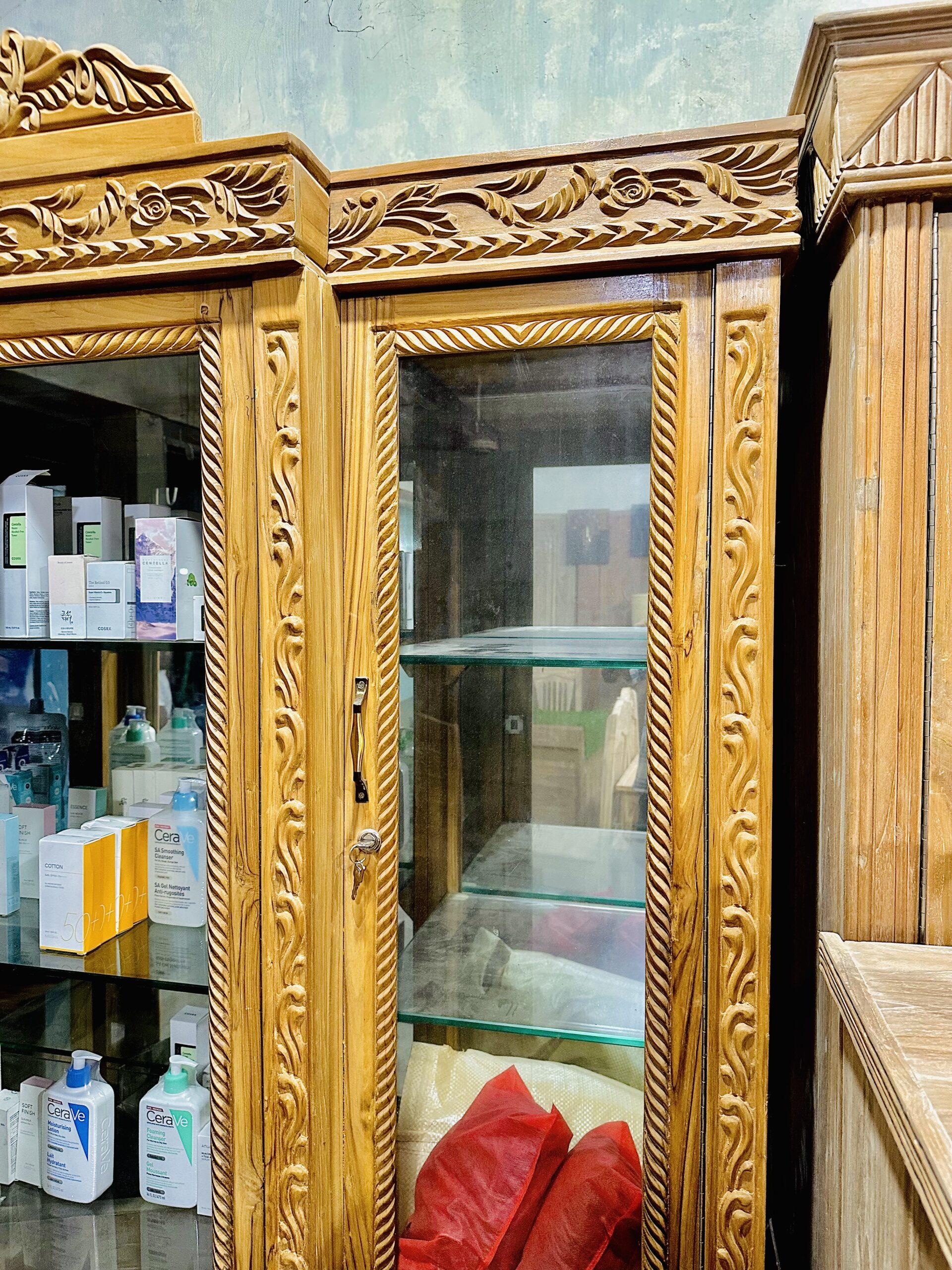 Premium Wooden Wall Cabinet – Chittagong Segun (Teak Wood) - Image 5